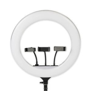 PK-460 LED Ring Light with Remote and Triple Phone Mount – Best for YouTube, TikTok, Makeup